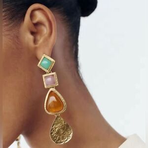 Crystal drop earrings M695